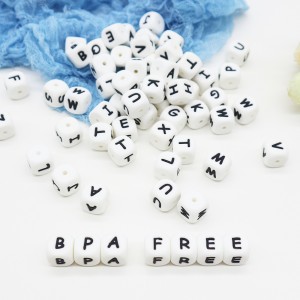 silicone letter beads