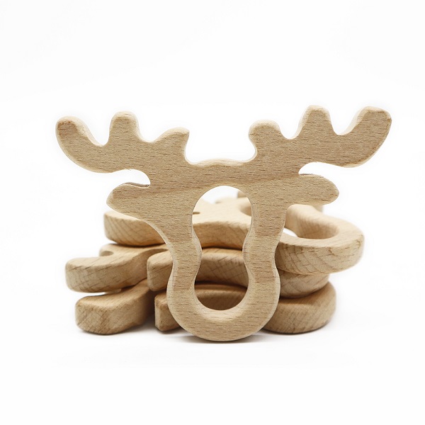 Beech wood teething ring