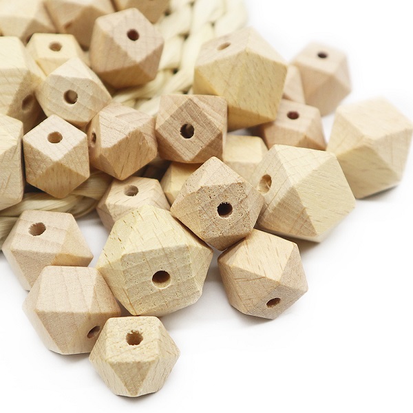 wooden hexagon beads