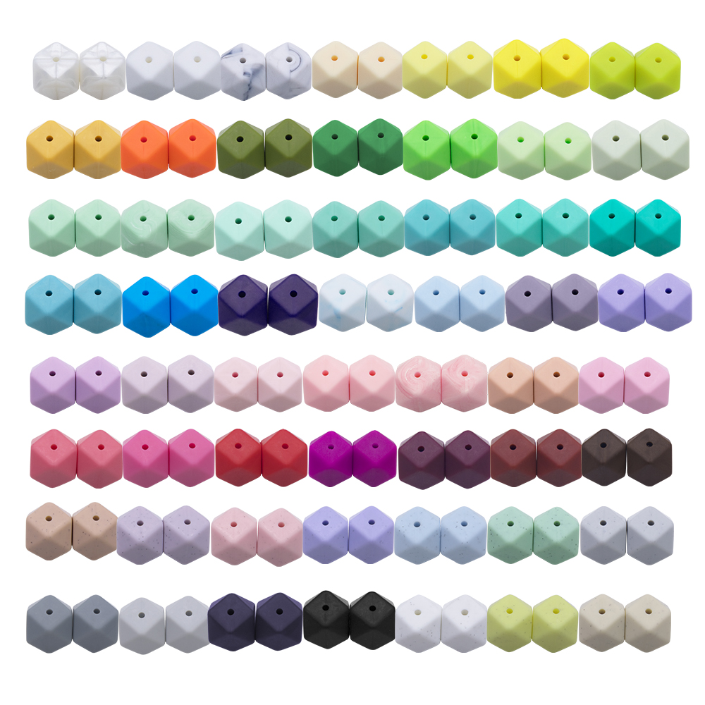 Silikon Hexagon Beads