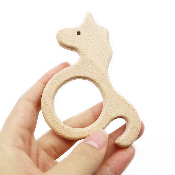 wooden baby teethers