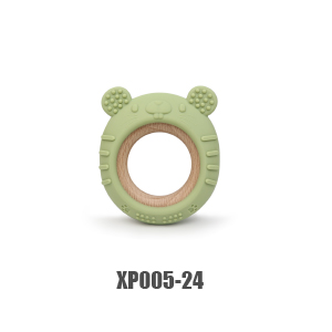 silicone wood teether