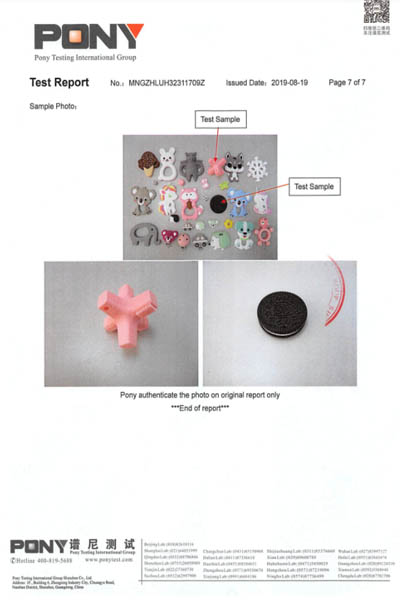 Silicone Beads Certificates
